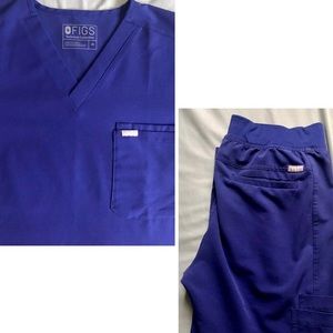 FIGS Mens Scrub Set Royal Blue